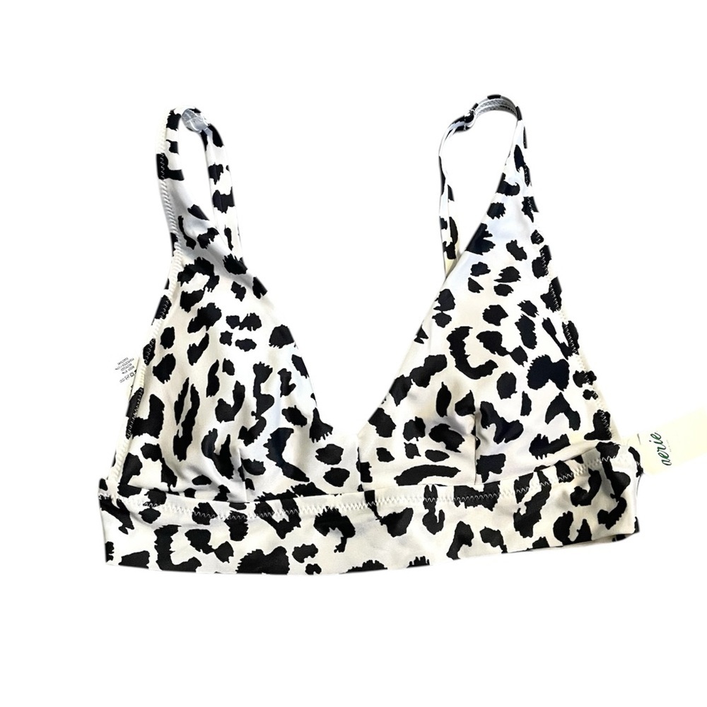 Aerie Leopard Print Scoop Bikini Top NWT – XS